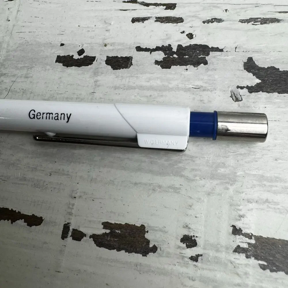 Vintage Staedtler Marsmicro Drafting Mechanical Pencil 0.7mm Germany White Blue